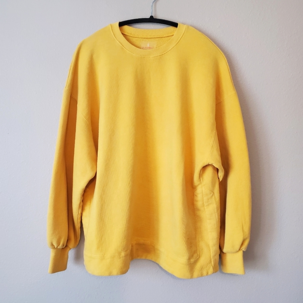 Free People Movement Oversized Solid Sweatshirt Sweater
